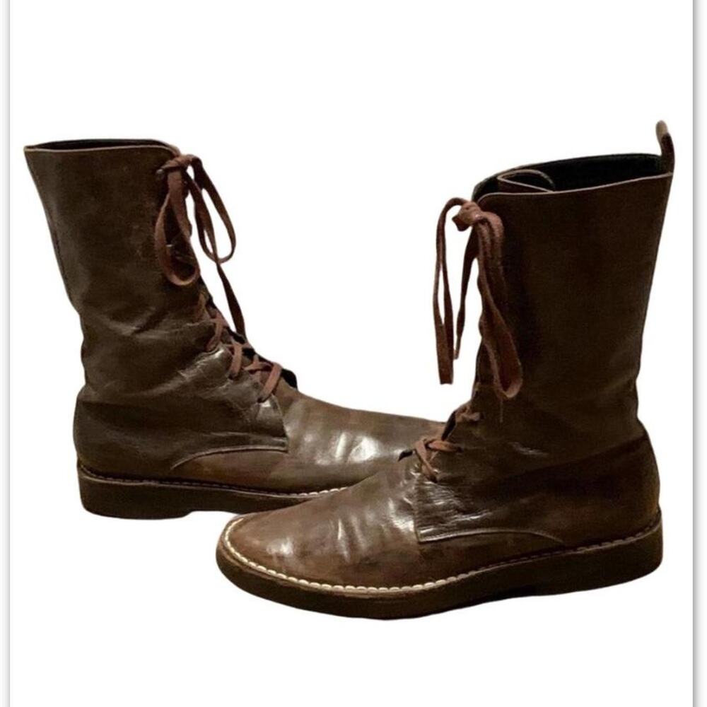 Ann demeulemeester soft supple brown boots